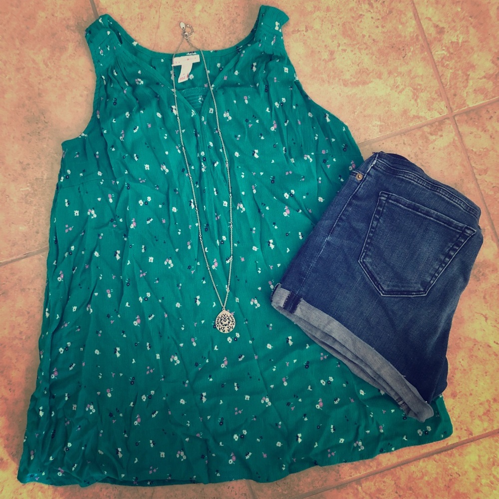 Isabel Maternity Green Floral Top